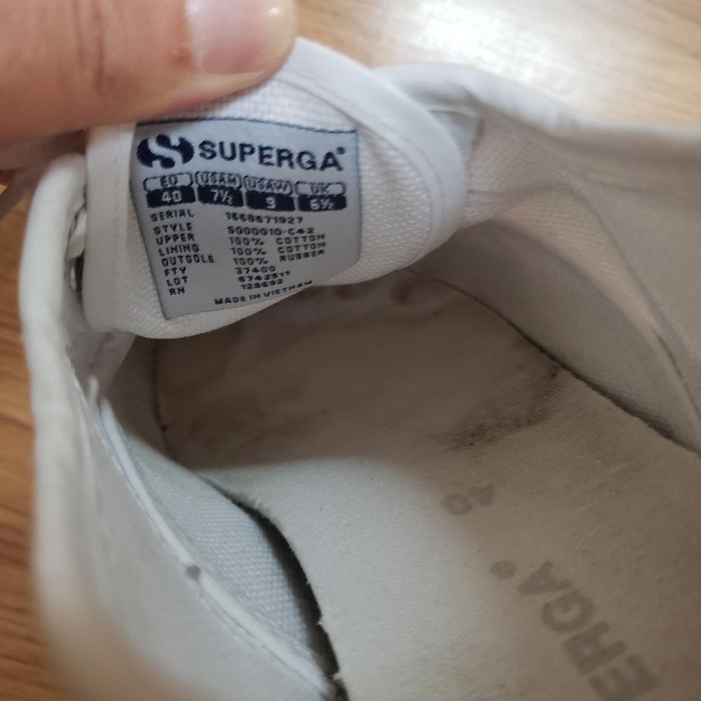 Superga Women's White Canvas Sneakers - Picture 5 of 5